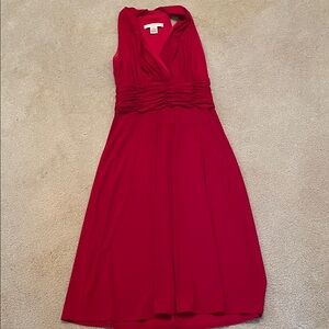 Evan Picone Vibrant Red Midi Dress